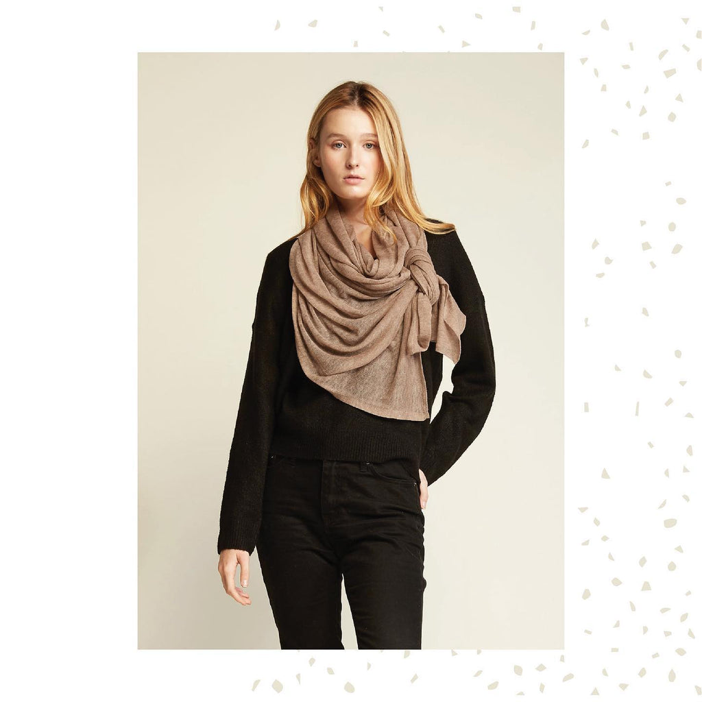 Look By M 100% Cashemere Lightly Layered scarf - elegance nyc
