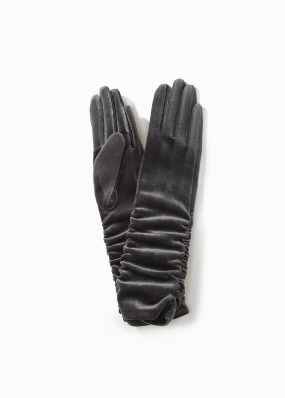 Look By M Long Classic Velvet Glove with Smart Touch Tips - elegance nyc
