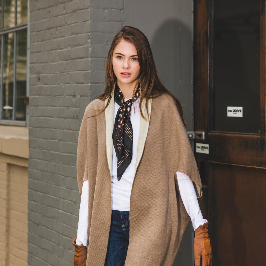 Look By M Reversible Cape Cardigan - elegance nyc