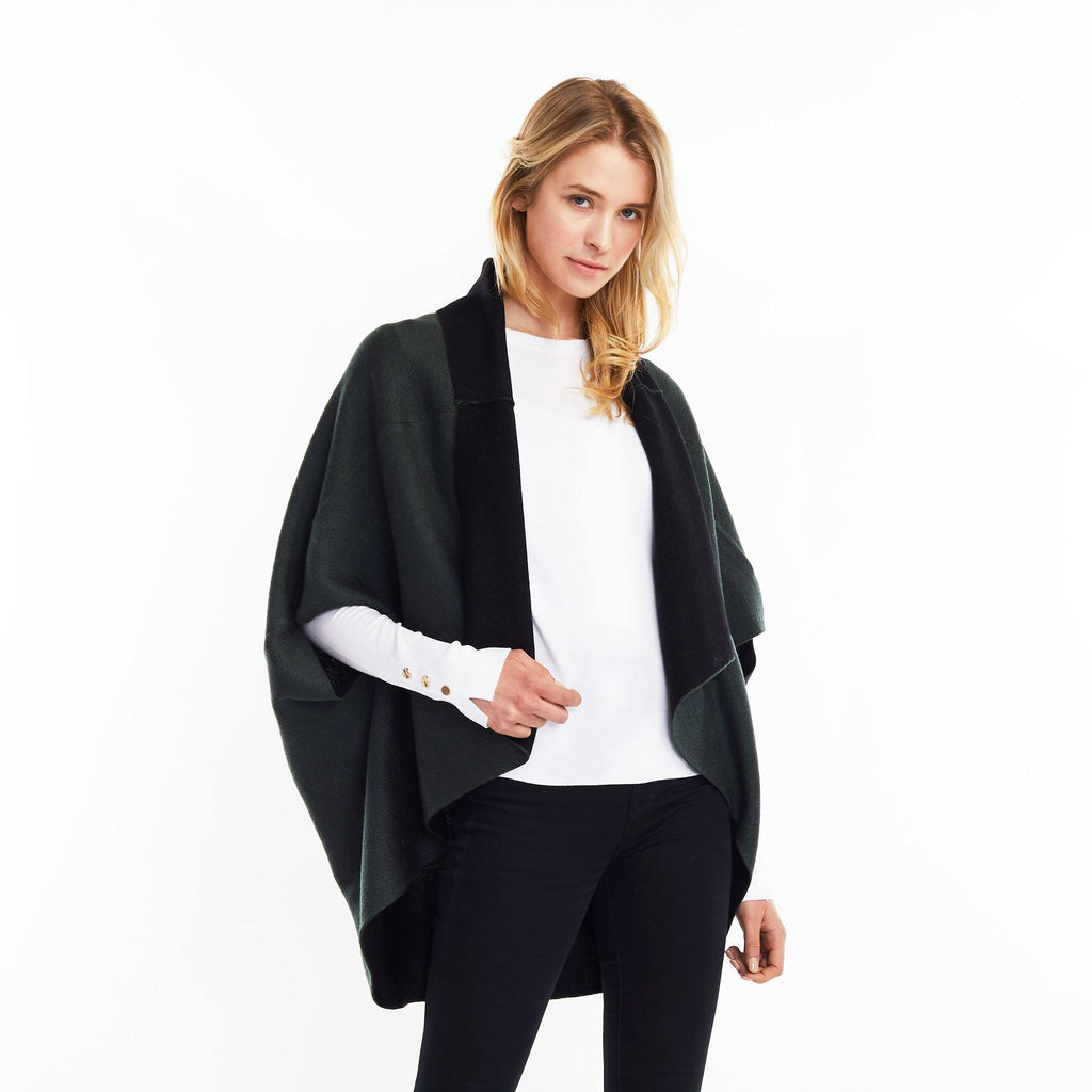 Look By M Reversible Cape Cardigan - elegance nyc