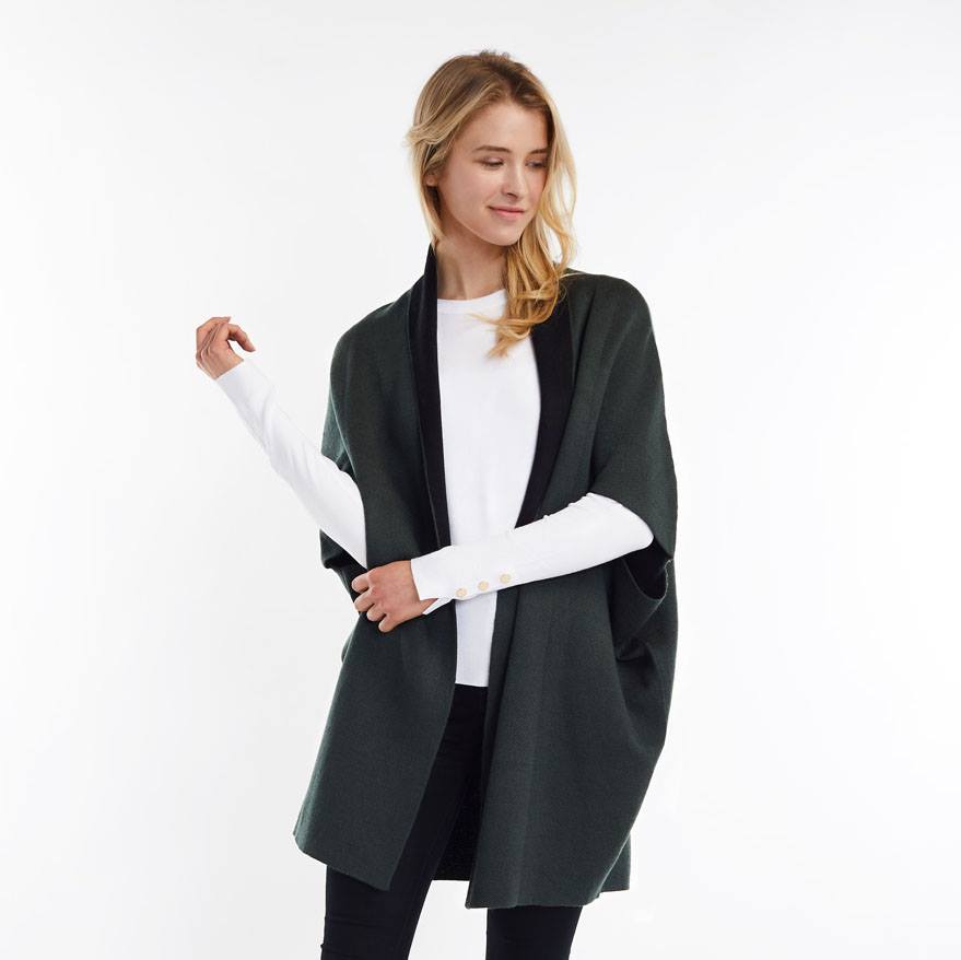 Look By M Reversible Cape Cardigan - elegance nyc