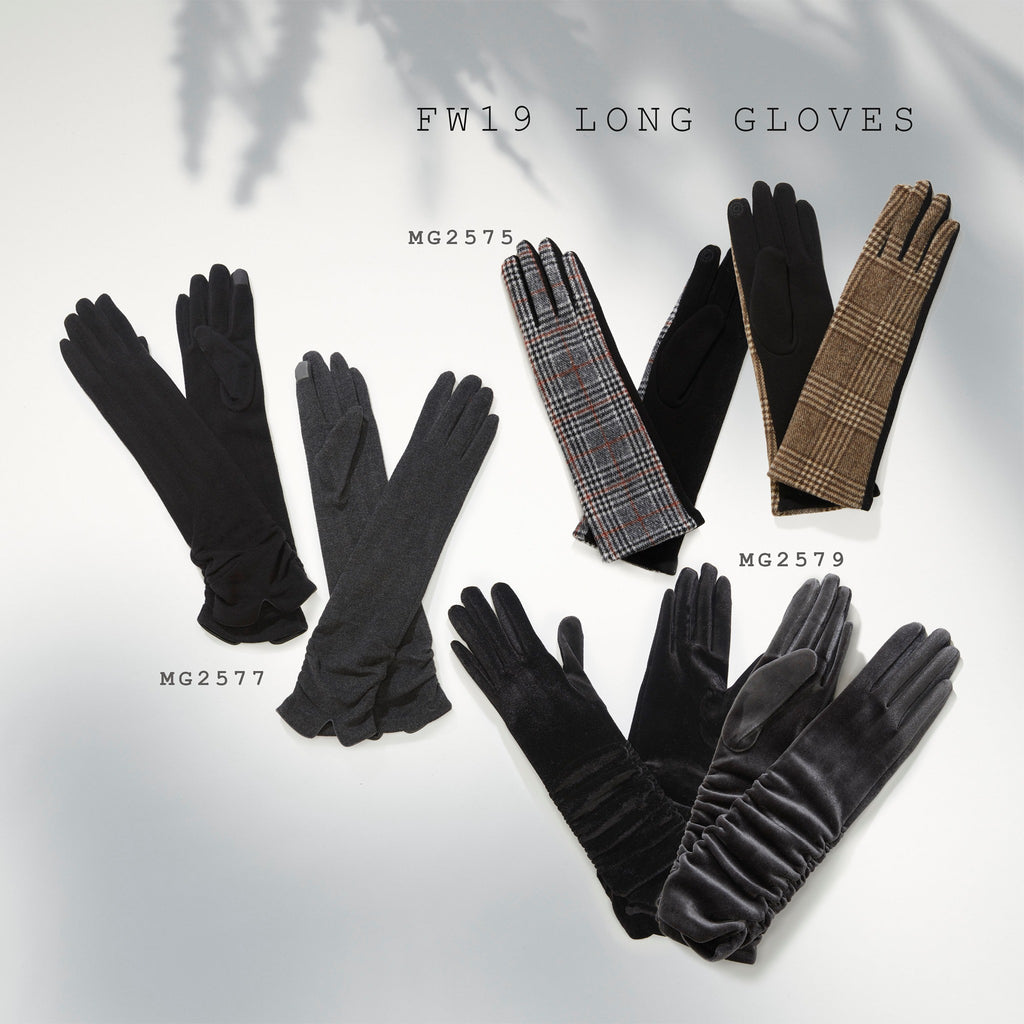 Look By M Long Classic Velvet Glove with Smart Touch Tips - elegance nyc
