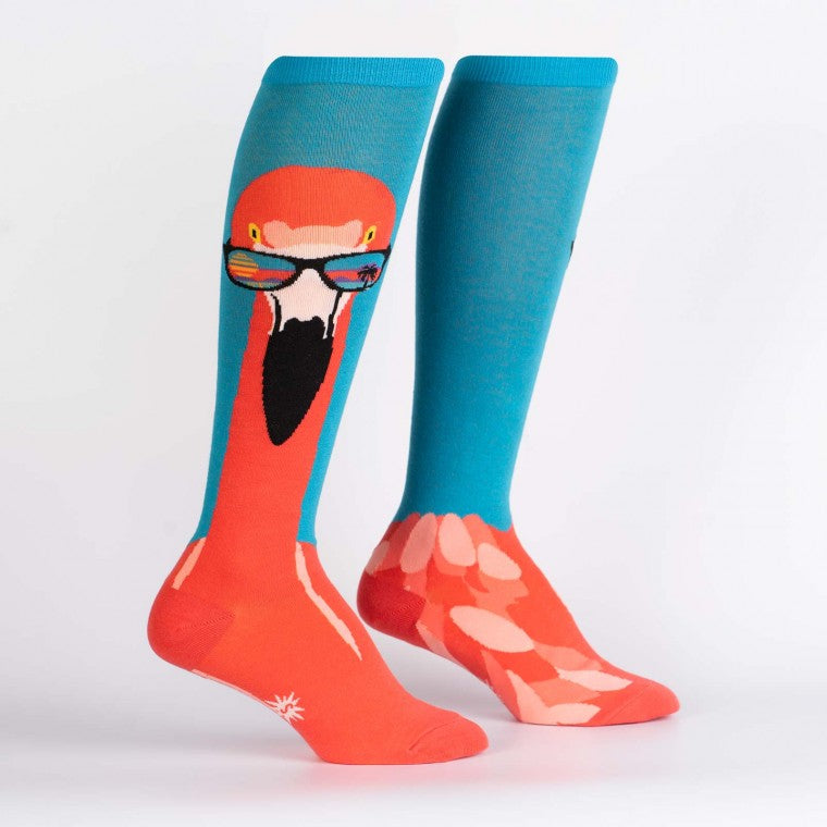 Ready To Flamingle Knee High Socks - elegance nyc