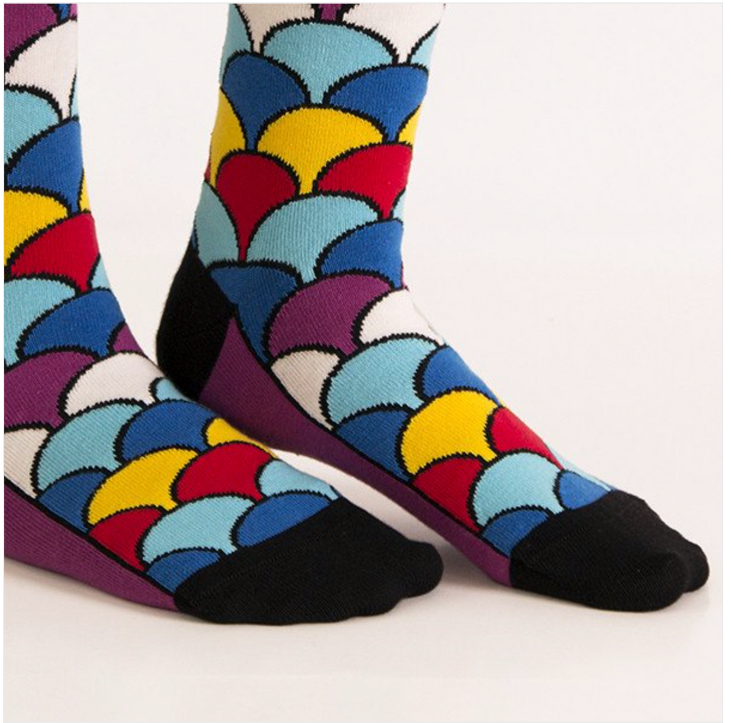 Combed Cotton- Fan Socks - elegance nyc