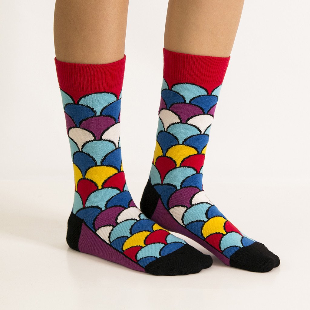 Combed Cotton- Fan Socks - elegance nyc