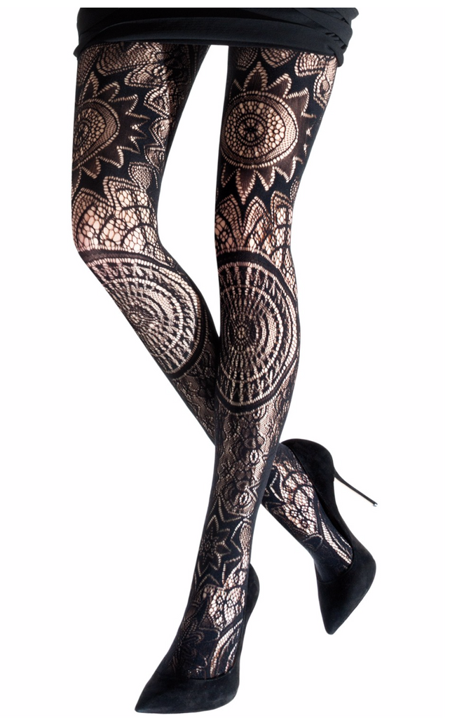 Emilio Cavallini - Dots for days! Gorgeous white sheer tights with
