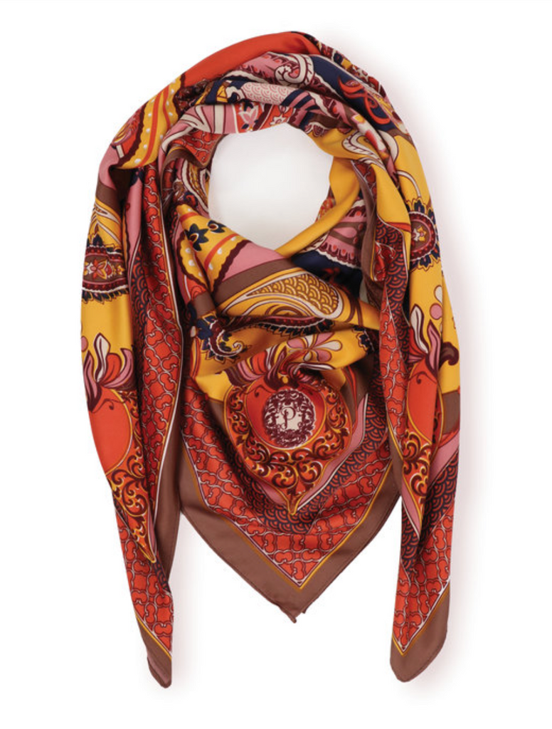 Paisley Satin Square Women's Scarf - elegance nyc