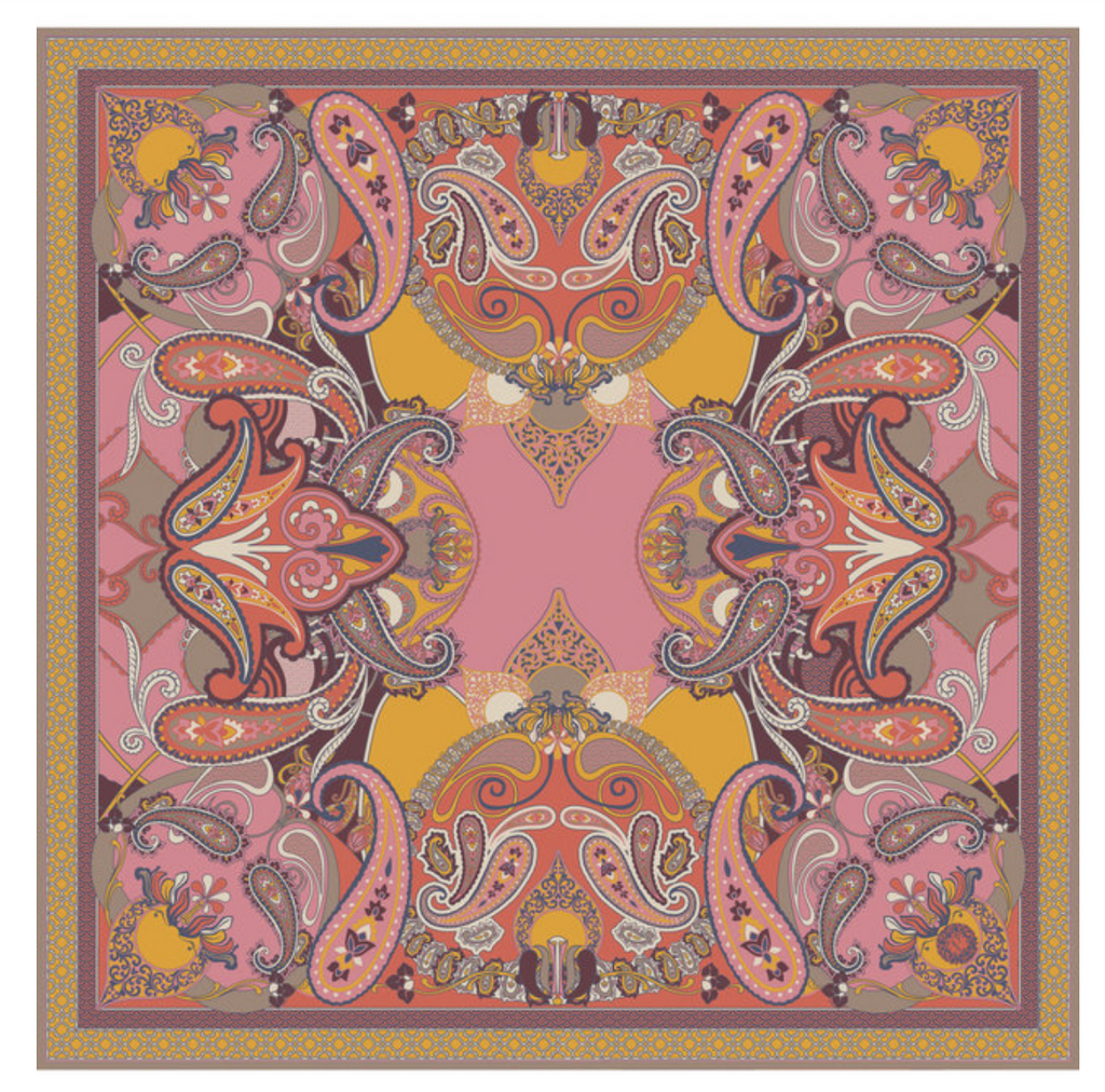 Paisley Satin Square Women's Scarf - elegance nyc