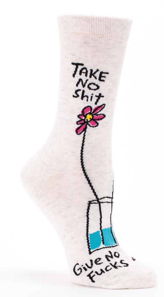 BLUE Q -TAKE NO SHIT GIVE NO FUCKS W-CREW SOCKS - elegance nyc