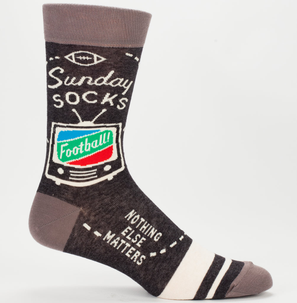 BLUE Q -Sunday Football Men's  Socks - elegance nyc