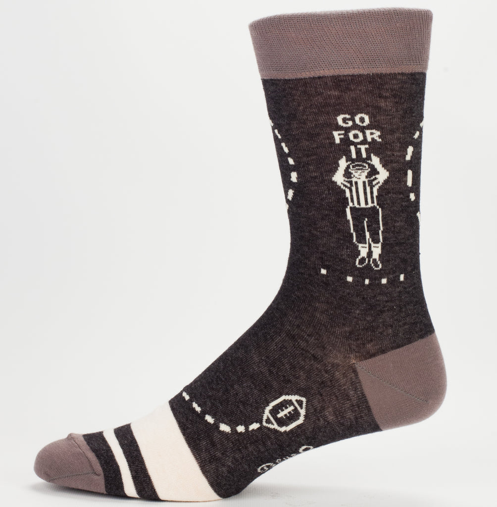 BLUE Q -Sunday Football Men's  Socks - elegance nyc