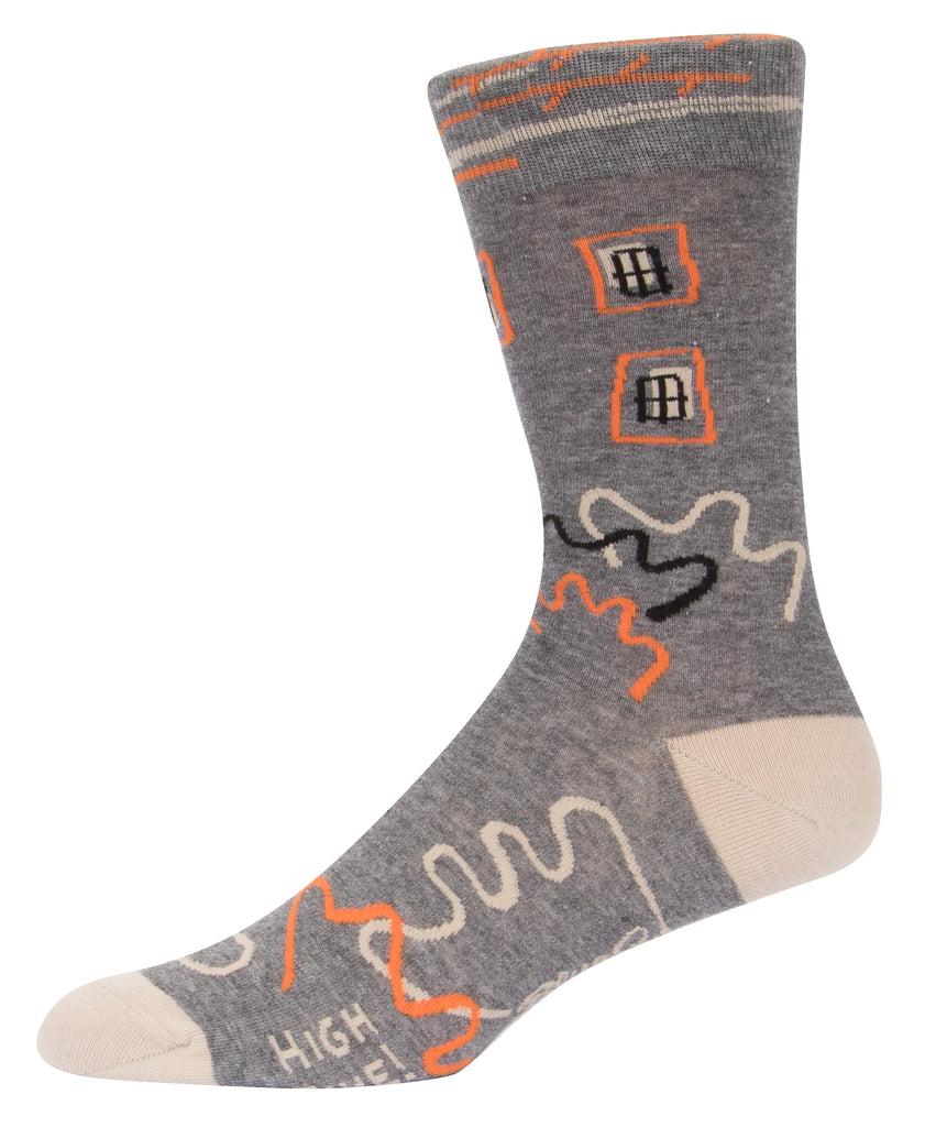 BLUE Q-HERE COMES COOL DAD M-CREW SOCKS