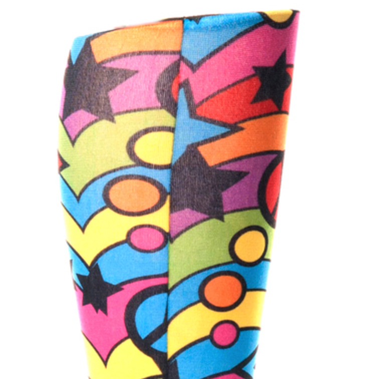 CELESTE STEIN Couture Trouser Socks -Rainbow 60's - elegance nyc