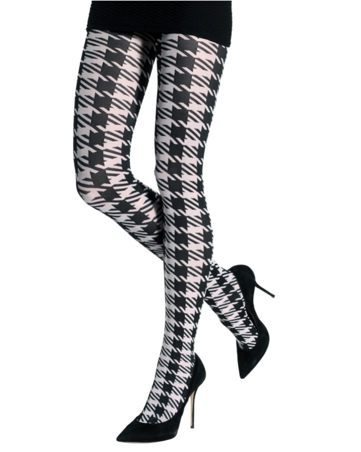 Emilio Cavallini Two Toned Houndstooth Tights - elegance nyc