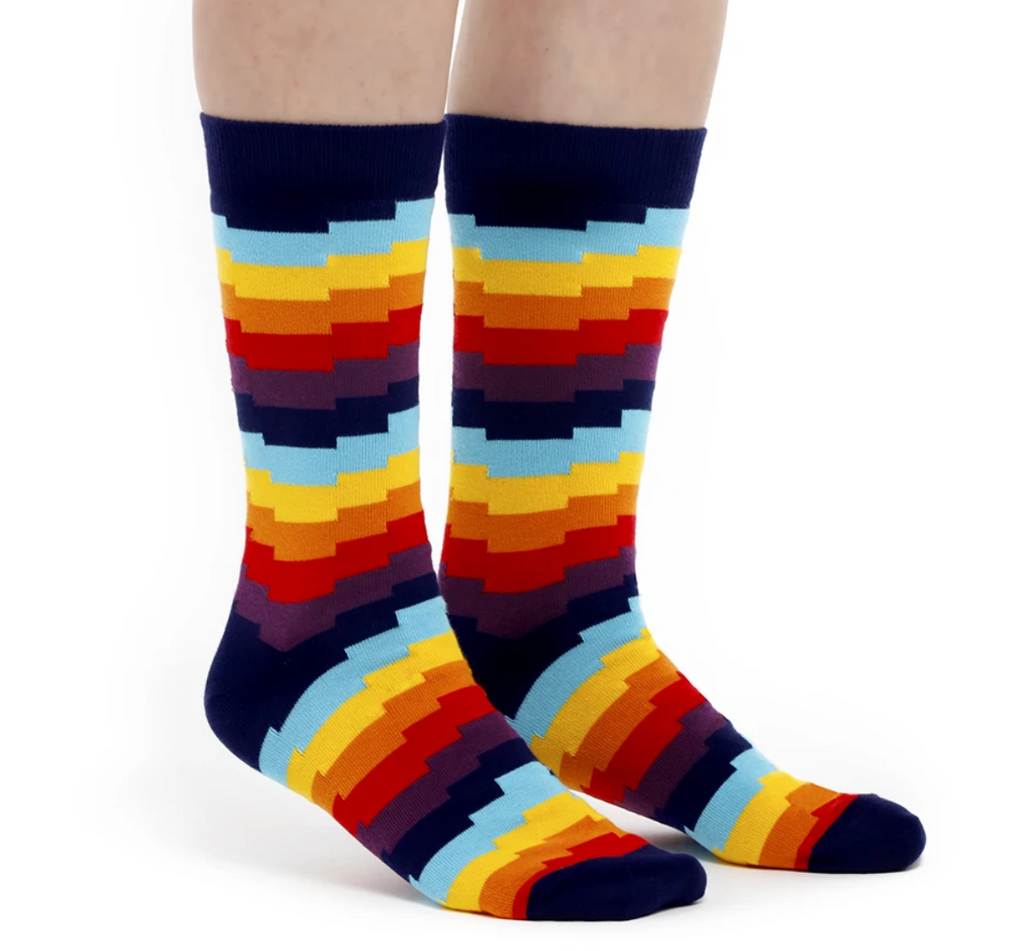 Combed Cotton-Ripple Socks - elegance nyc