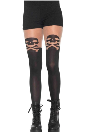 Skull & Crossbone Pantyhose - elegance nyc