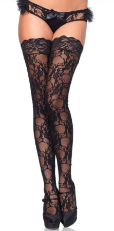 Stay up floral lace thigh highs- elegance nyc