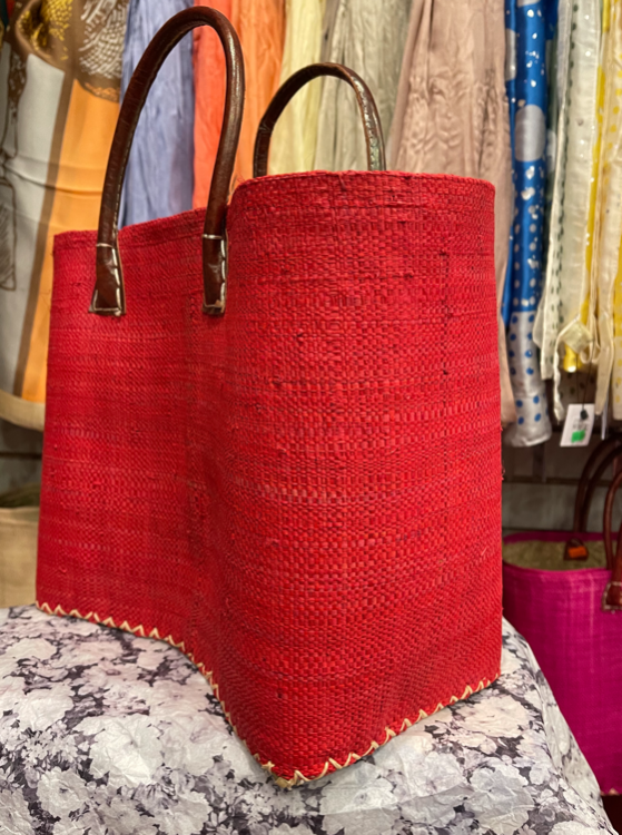 Red Flower Tooled Leather Barrel Handbag – Wild Wings