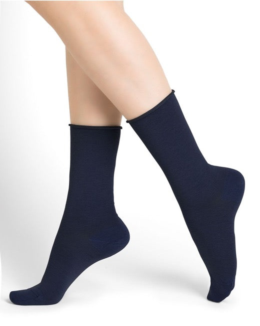 BLEUFORET Roll Top Wool Socks-elegance nyc