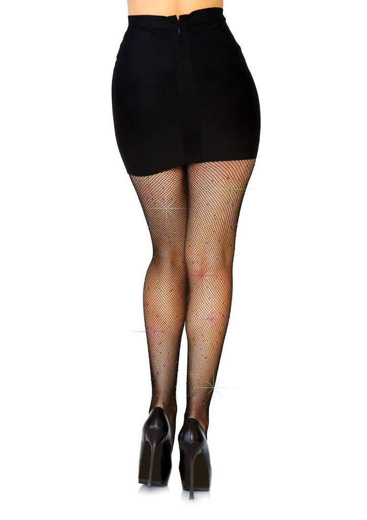 Rhinestone Fishnet Tights - elegance nyc